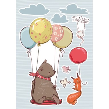 seconda grafica prodotto adesivo per camerette funny bears