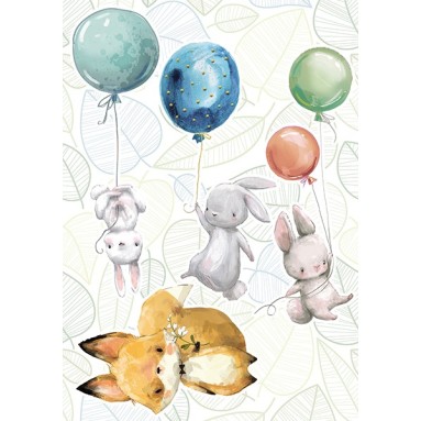 seconda grafica prodotto adesivo per camerette watercolour animals