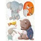 grafica prodotto adesivo per camerette watercolour animals