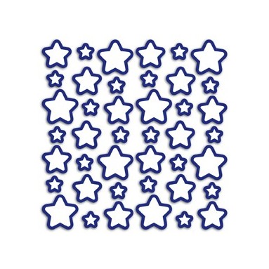 grafica prodotto adesivo sagome 3d fosforescenti stelle