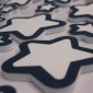 dettaglio prodotto adesivo sagome 3d fosforescenti stelle