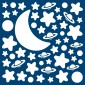 grafica prodotto per camerette adesivo fosforescenti stelline