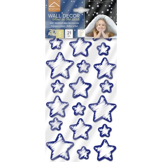 confezione prodotto decorazioni 3d per camerette stelle