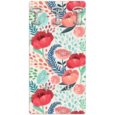grafica prodotto attaccapanni in legno a parate flowers
