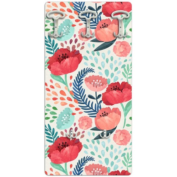 grafica prodotto attaccapanni in legno a parate flowers