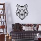 ambientazione prodotto metal wall art wolf