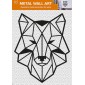 confezione prodotto metal wall art wolf