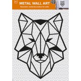 confezione prodotto metal wall art wolf