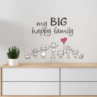 ambientazione frase adesiva big family