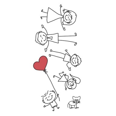 seconda grafica frase adesiva big family