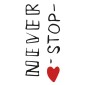 grafica frase adesiva never stop