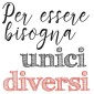 grafica frase adesiva essere diversi