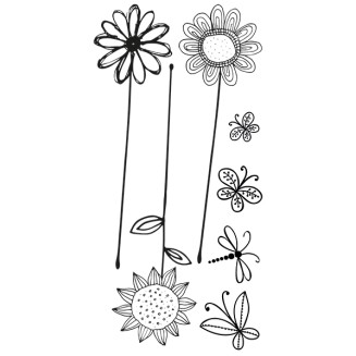 seconda grafica vetrofania geometric flowers