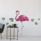 ambientazione adesivo murale tropical flamingos