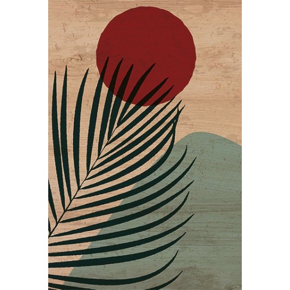 Grafica Wood Art Ferns & Hills 3