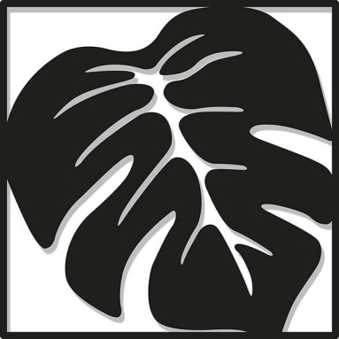 grafica prodotto metal wall art leaf modello 2