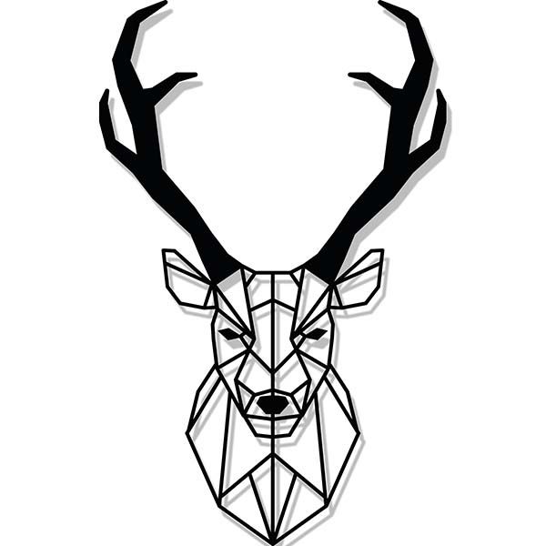 grafica prodotto metal wall art reindeer