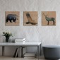 room trittico in legno animali di montagna