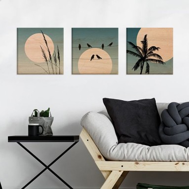 room trittico in legno cieli mediterranei