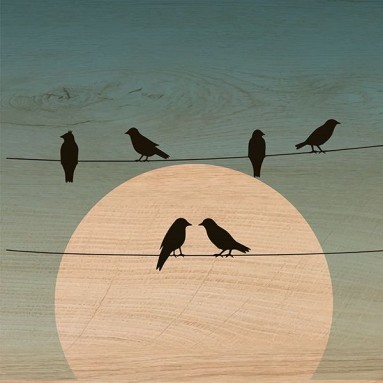 sheet 2 quadro trittico in legno cieli mediterranei