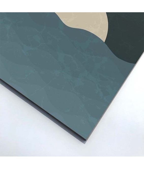 detail trittico in legno sole e luna