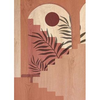 grafica wood art architecture abstract 30x42 cm