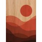 grafica wood art desert sunset 30x42 cm