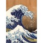 grafica wood art hokusai 30x42 cm