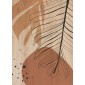 grafica wood art leaves black color 02 30x42 cm