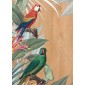 grafica wood art red & green parrots 30x42 cm