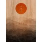 grafica wood art sunset forest 30x42 cm
