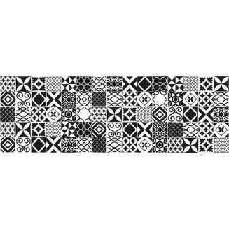Grafica Praschizzi Adesivo Piastrelline Bianche e Nere 180x60cm