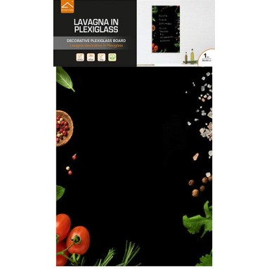 Confezione Lavagna in Plexiglass Tomatoes and Basil 30x50 cm