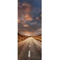 Grafica Rivestimento per Porta Road Sunset 83x210 cm