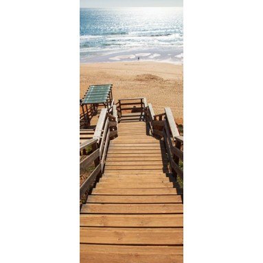 Grafica Rivestimento per Porta Wooden Stairs 83x210 cm