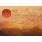 Grafica Wood Art Red Sunset 42x30 cm