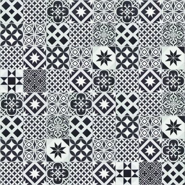 Grafica Rivestimento per Tavoli B&W Tiles 80x80 cm