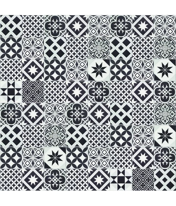 Grafica Rivestimento per Tavoli B&W Tiles 80x80 cm