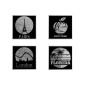 Quadri in Alluminio Decorazione set di 5 quadri 29x29