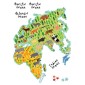grafica 2 prodotto adesivo per camerette world map