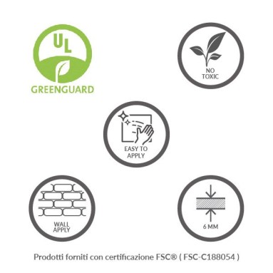 Qualità attaccapanni in legno - Home: non tossico, facile applicazione, applicabile su parete, 6 mm, certificazione FSC