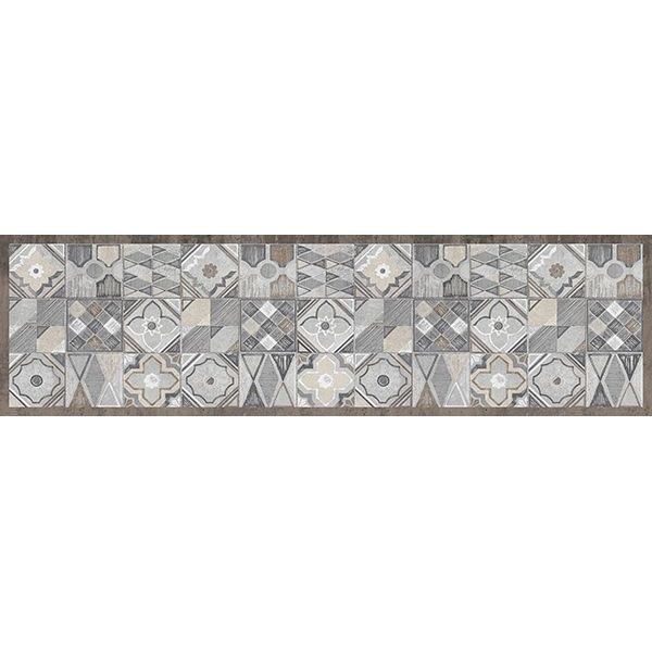 Grafica Passatoia in Vinile Hand-drawn Tiles 180x50 cm