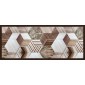 Grafica Passatoia in Vinile Wood Tropical Hexagons 120x50 cm