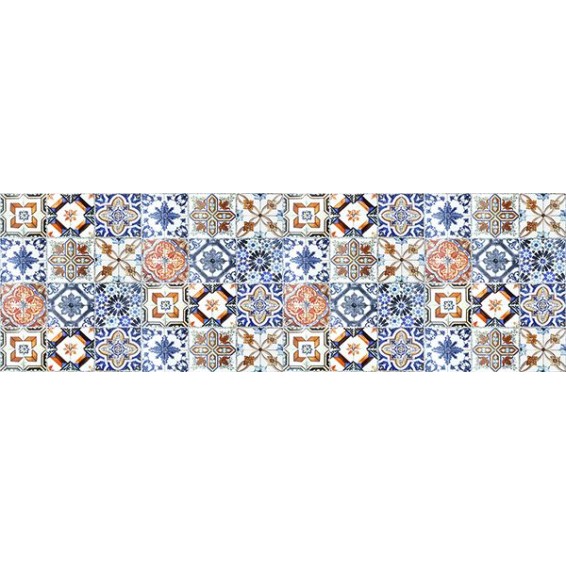 Grafica Paraschizzi Blue&Orange Tiles 190x60 cm