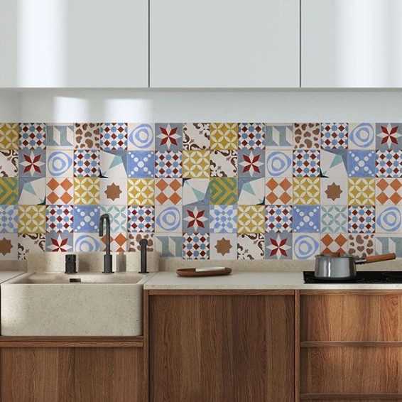 Ambientazione Paraschizzi Portuguese Ciment Tiles