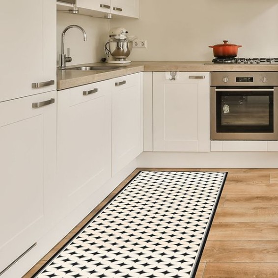 Ambientazione Passatoia in Vinile Seamless Monochrome