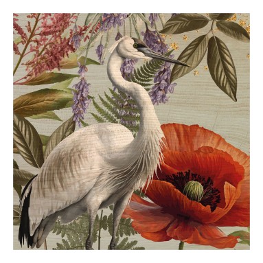 Grafica Wood Art Jungle Crane