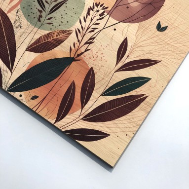 Dettaglio Wood Art Foliage Wildflowers