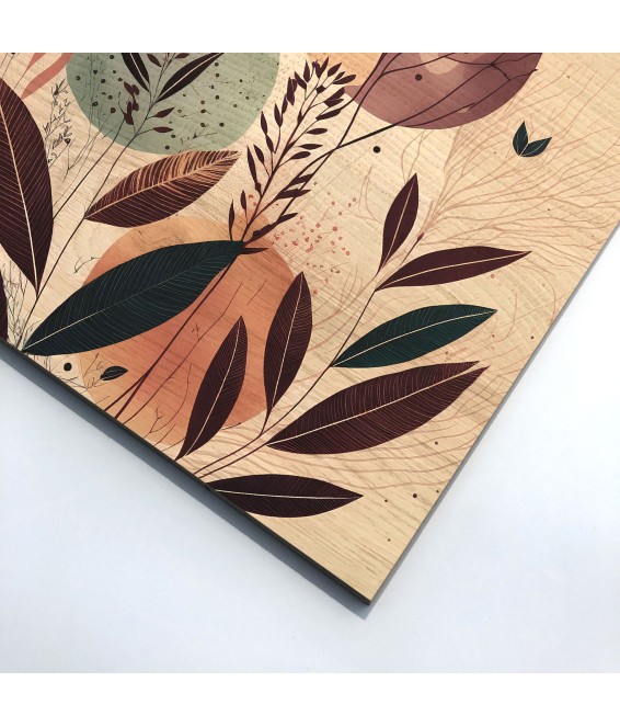 Dettaglio Wood Art Foliage Wildflowers