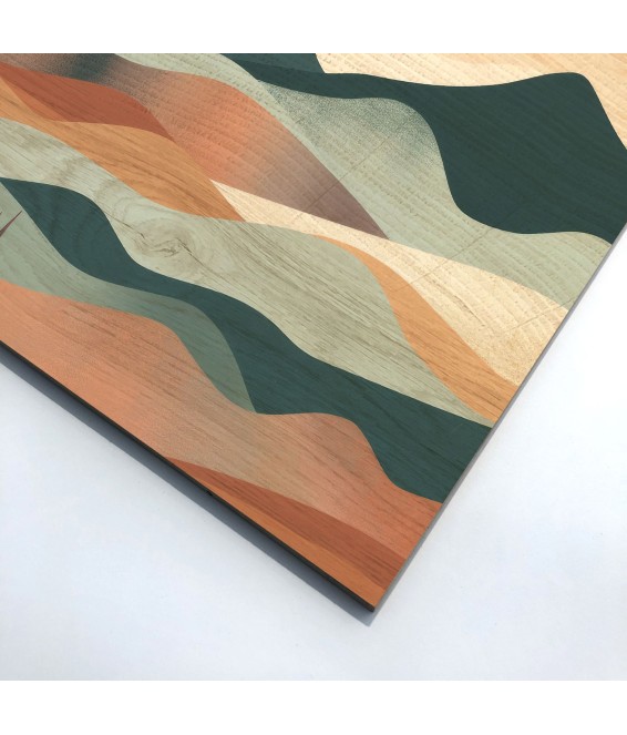 Dettaglio Wood Art Blue Landscape